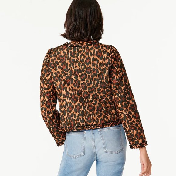 NEW JCrew Quilted PrimaLoft leopard lady jacket - Picture 3 of 5